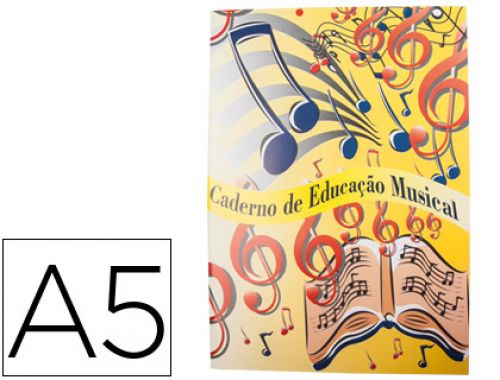 Caderno de musica din a5 agraf 60 gr 28 folhas , Papetarget , 90698 , 5606735100012